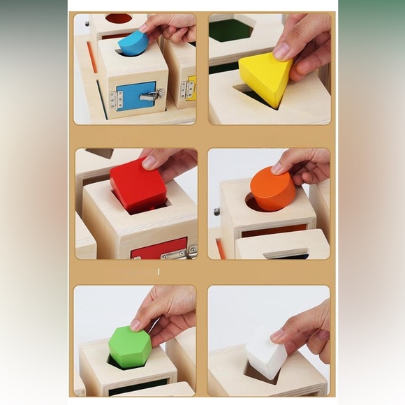 Guidecraft peekaboo lock boxes with storage tray - Picture 4 of 10